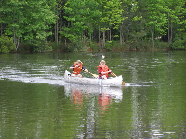 Canoe on Pond