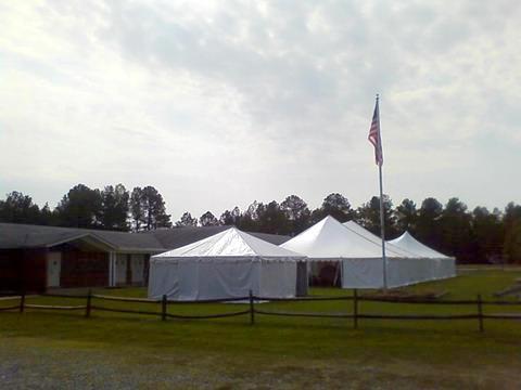 There is plenty of room to add an outdoor dining or meeting tent
